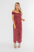 Beautiful Crazy Floral Dress- Red