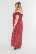 Beautiful Crazy Floral Dress- Red