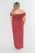 Beautiful Crazy Floral Dress- Red