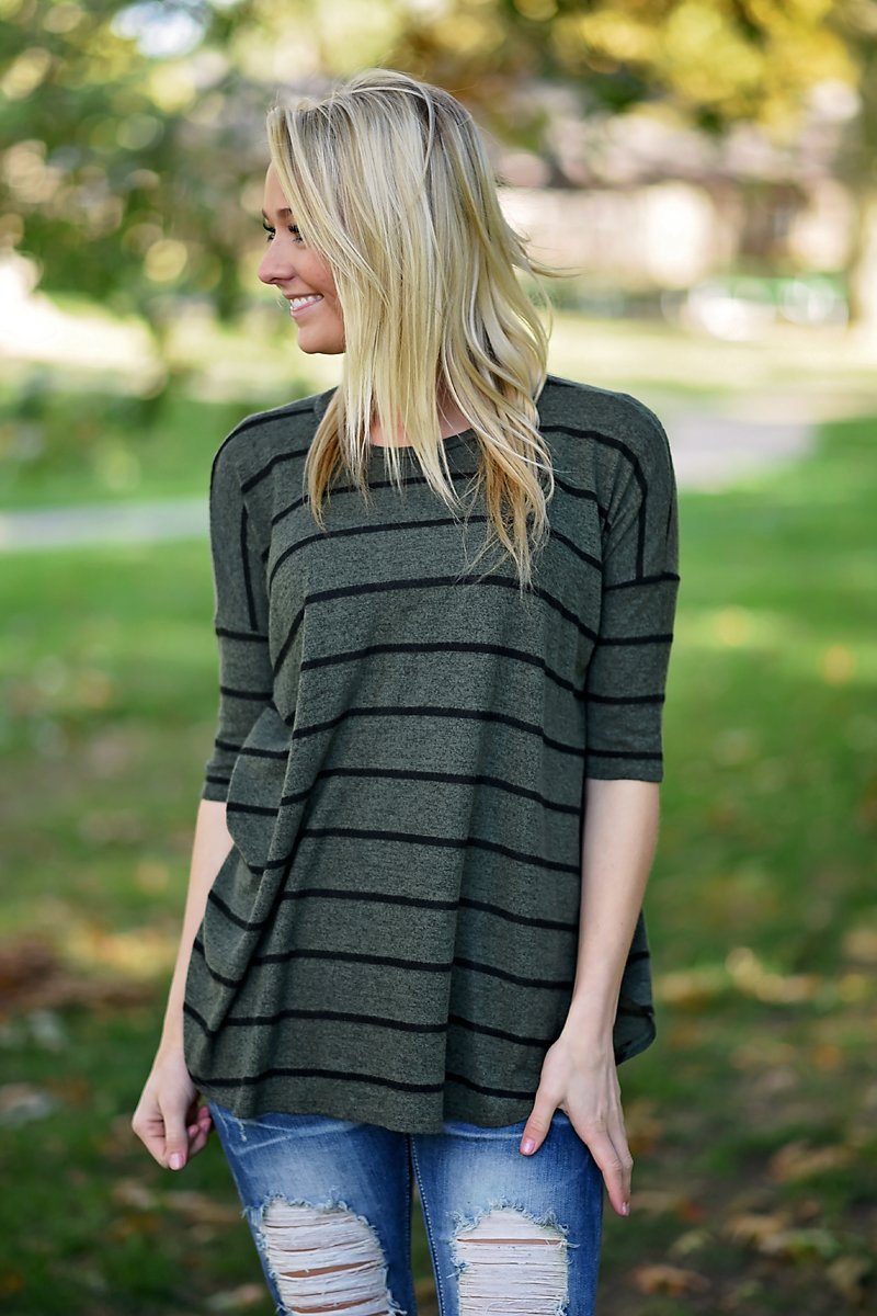 Striped To Perfection ~Olive