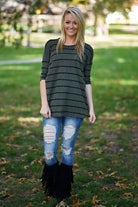Striped To Perfection ~Olive