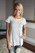 Stripes & Lace Top
