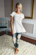 Stripes & Lace Top