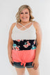 Come My Way Floral Color Block Tank Top- Pink