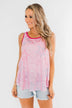 Multi-Colored Star Tank Top- Pink
