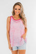 Multi-Colored Star Tank Top- Pink