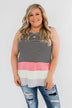 Double Strap Color Block Tank Top- Multi-Colored