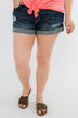 Sneak Peek Distressed Shorts- Emery Wash