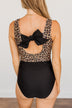 Cute By The Coast One-Piece Swimsuit- Black & Natural Leopard