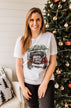 Jeep "Merry Christmas" Graphic Tee- White