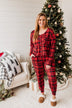 Chasing Snowflakes Plaid Lounge Bottoms- Red & Black