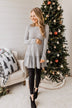 Always On Point Knit Dress- Heather Grey
