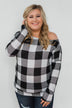 Head Over Heels For You Plaid Top- White & Black