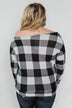 Head Over Heels For You Plaid Top- White & Black