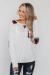 Tangled Up in Plaid Top- Ivory