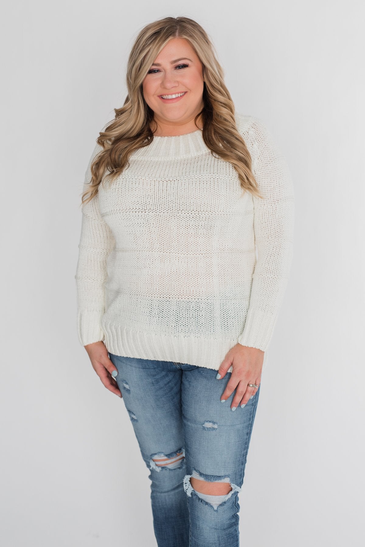 Cuddle Me Close Knitted Sweater- Ivory