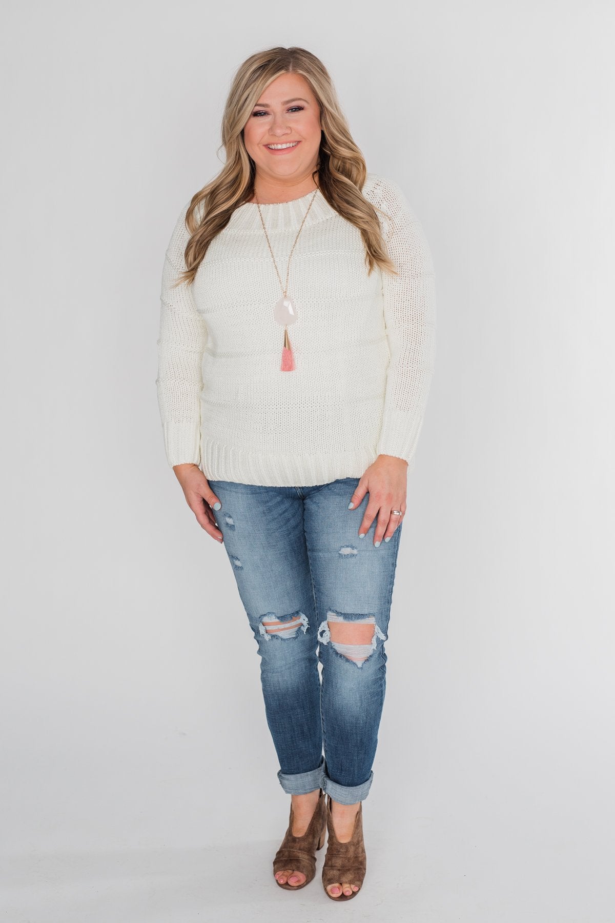 Cuddle Me Close Knitted Sweater- Ivory