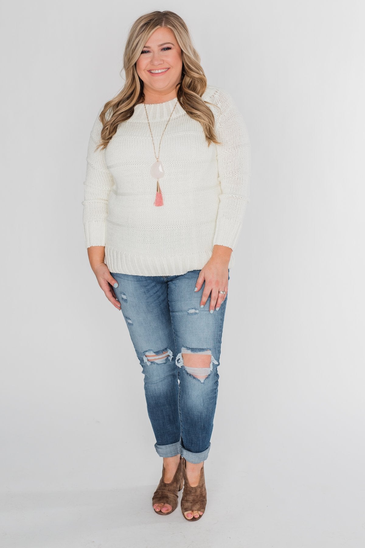 Cuddle Me Close Knitted Sweater- Ivory