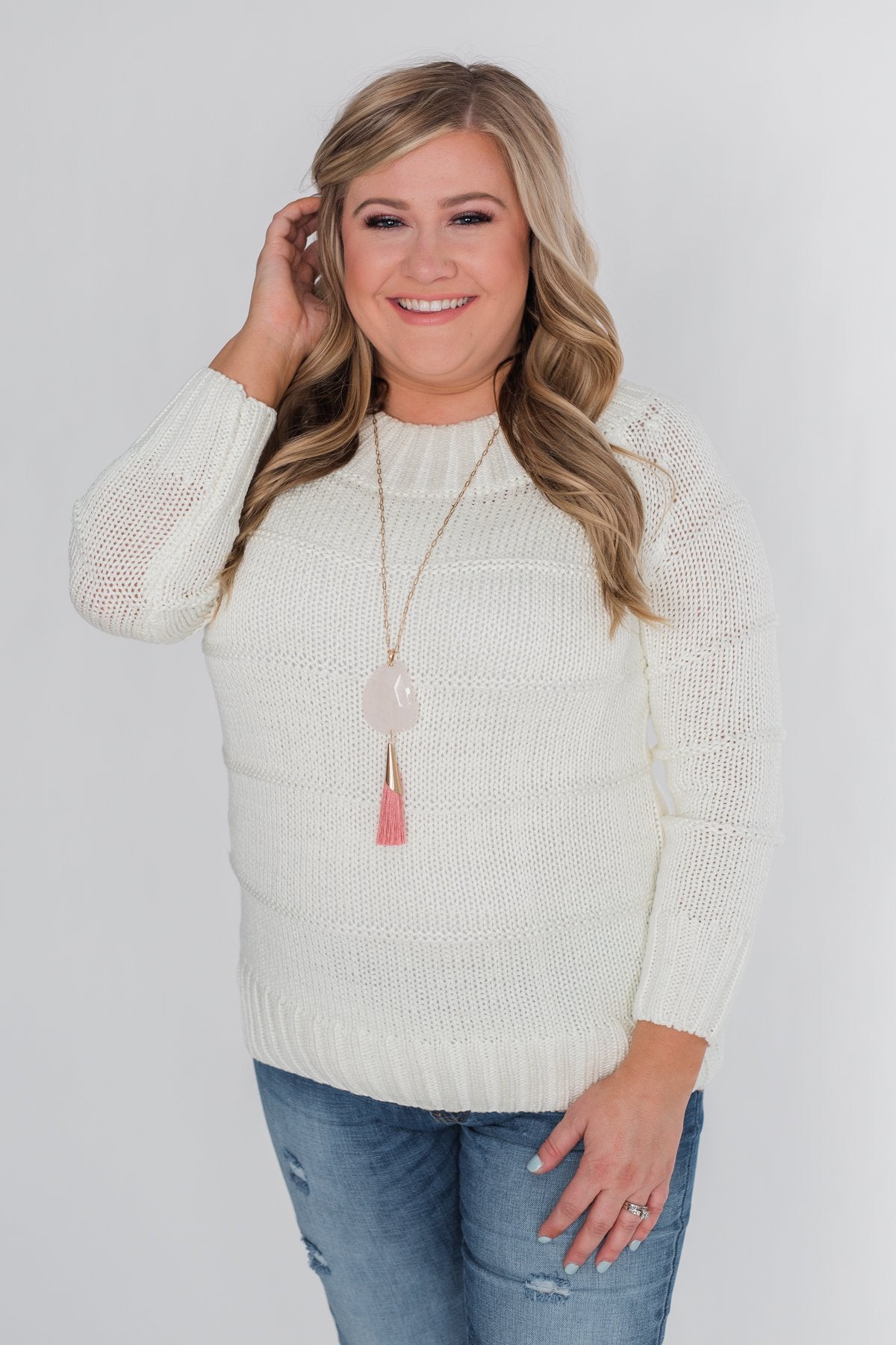 Cuddle Me Close Knitted Sweater- Ivory