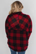 Buffalo Plaid Cardigan- Deep Red & Black
