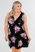 Blooming Beauty Sleeveless Floral Dress- Black