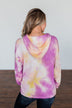 Anything But Simple Tie Dye Hoodie- Magenta, Yellow, Pink