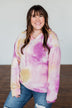 Anything But Simple Tie Dye Hoodie- Magenta, Yellow, Pink